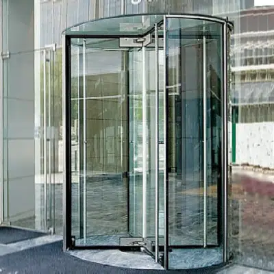 Image for Revolving Door, All Glass Crane 4000 Series Showcase