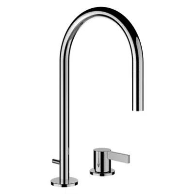 bilde for Kartell by Laufen, Basin faucet, Projection 166 mm, swivel spout, w. pop-up waste