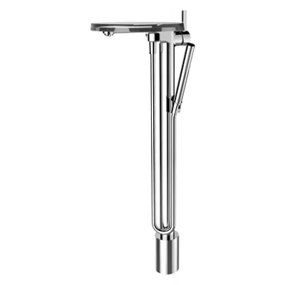 bilde for Kartell by Laufen, Column bath faucet, Projection 202 mm, fixed spout, w. accessories, w. Disc bowl