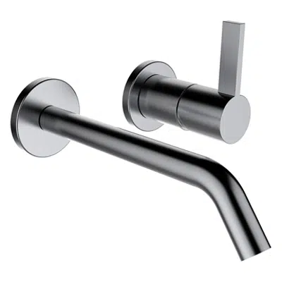 Image for Kartell by Laufen, Wall-mounted mixer, Projection 175 mm, fixed spout, PVD inox look
