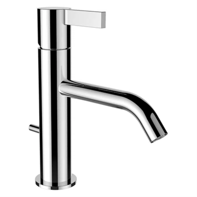 Kartell by Laufen, Basin faucet, Projection 135 mm, fixed spout, w. pop-up waste
