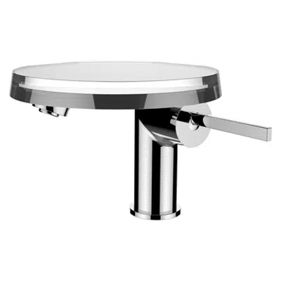 afbeelding voor Kartell by Laufen, Basin faucet, Projection 110 mm, fixed spout, w/o pop-up waste, w. Disc bowl