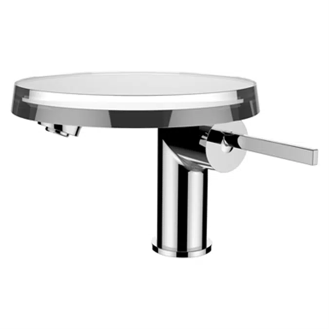 Kartell by Laufen, Basin faucet, Projection 110 mm, fixed spout, w/o pop-up waste, w. Disc bowl