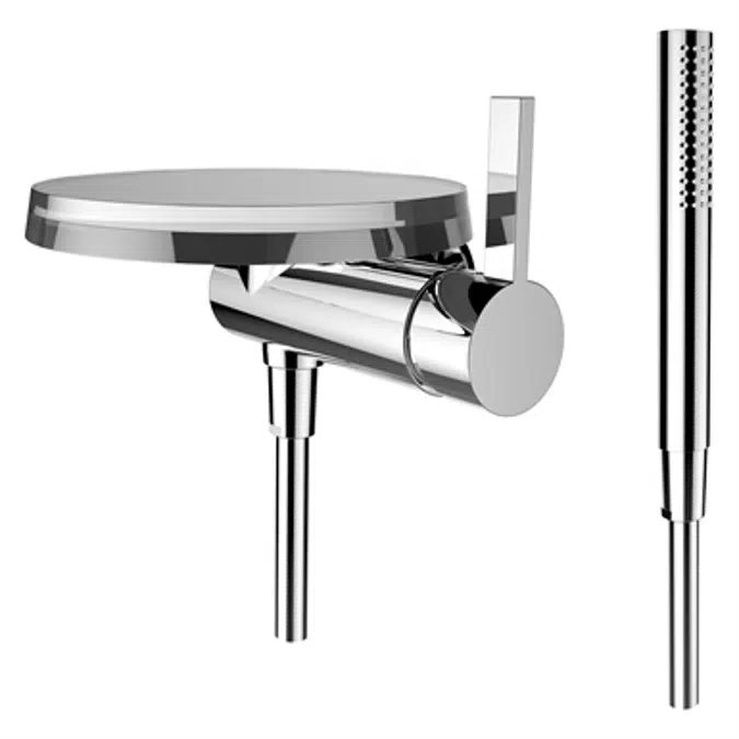 Kartell by Laufen, Shower faucet, Simibox 1-Point, w. accessories, w. Disc bowl