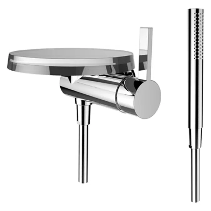 Kartell by Laufen, Miscelatore per doccia, Simibox 1-Point, c. accessori, c. Disc scodella