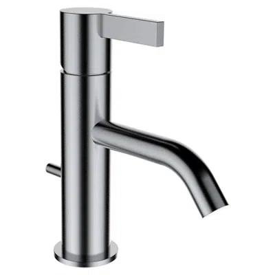 Image for Kartell by Laufen, Basin faucet, Projection 115 mm, fixed spout, w. pop-up waste, PVD inox look