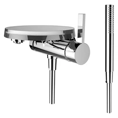 afbeelding voor Kartell by Laufen, Bath faucet, Simibox 1-Point, projection 170 mm, w. accessories, w. Disc bowl