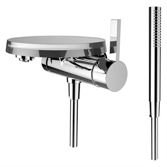 Kartell by Laufen, Bath faucet, Simibox 1-Point, projection 170 mm, w. accessories, w. Disc bowl