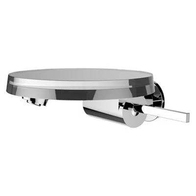 billede til Kartell by Laufen, Wall-mounted mixer, Projection 186 mm, fixed spout, w. Disc bowl