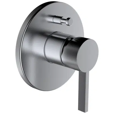 Image for Kartell by Laufen, Concealed bath faucet, Set for Simibox, w. integrated vacuum breaker, PVD inox look