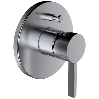 Image pour Kartell by Laufen, Mitigeur de bain encastré, Habillage extérieur pour Simibox av. anti-siphonage, PVD inox look