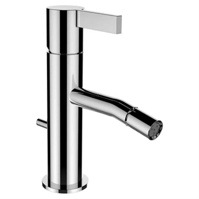 Kartell by Laufen, Bidet faucet, Projection 110 mm, fixed spout, w. pop-up waste