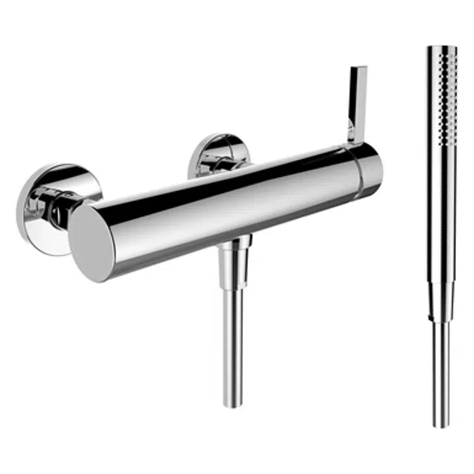 Kartell by Laufen, Mitigeur de douche, Écartement 153, av. raccords, av. accessoires