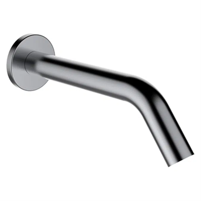 Kartell by Laufen, Wall-mounted spout, Projection 175 mm, PVD inox look