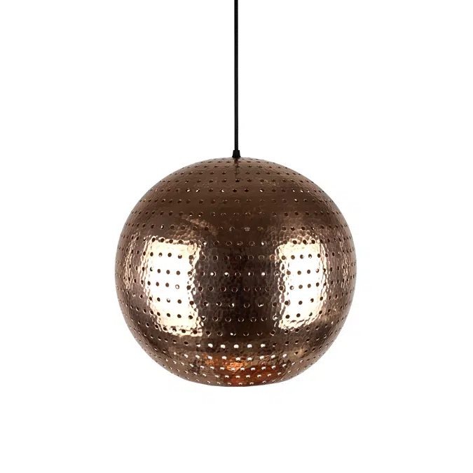 Bola L - Lampe boule lumineuse du Mexique - Lámpara colgante de cobre, lámpara bola de cobre