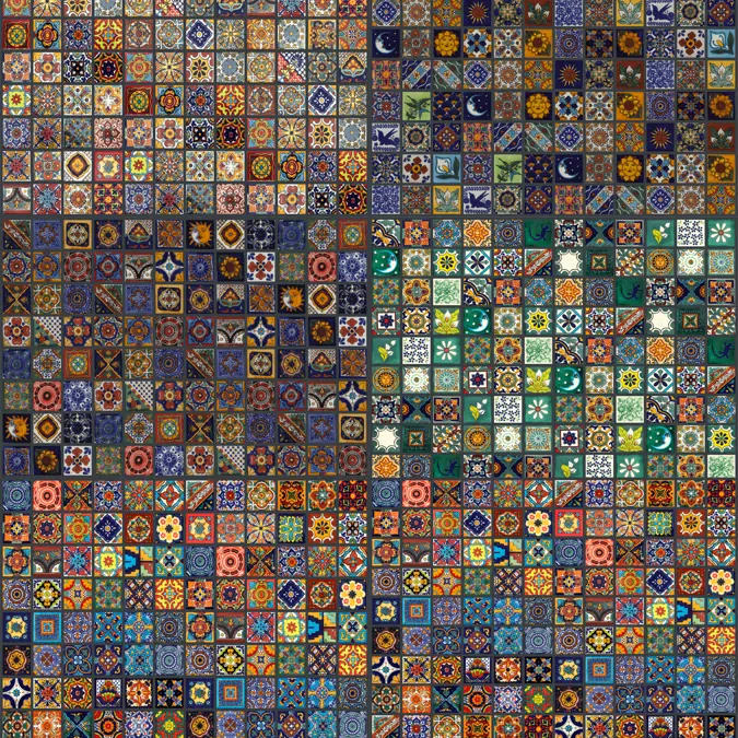 Mexican Tiles - set of 120 Decorative ceramic tiles 5x5