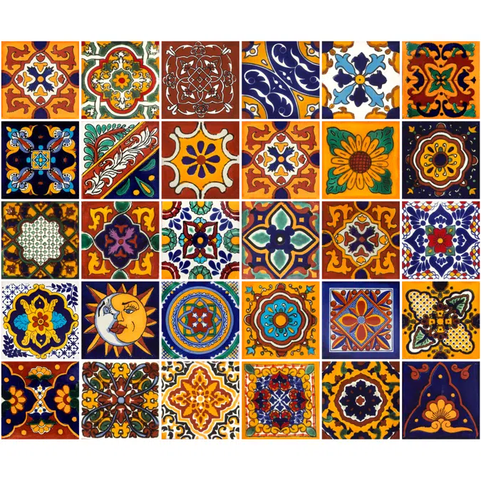 Mexican Tiles - set of 30 Decorative ceramic tiles