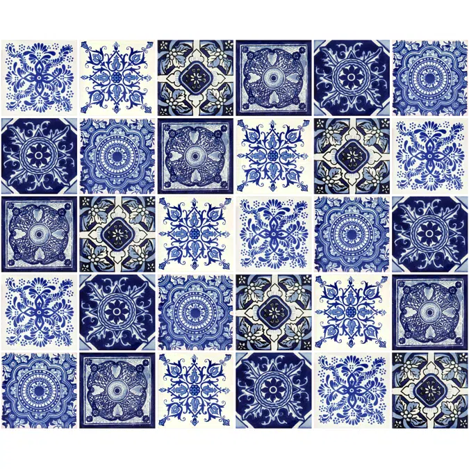 Piastrelle Messicane decorative in ceramica - set di 30 piastrelle talavera dipinte a mano