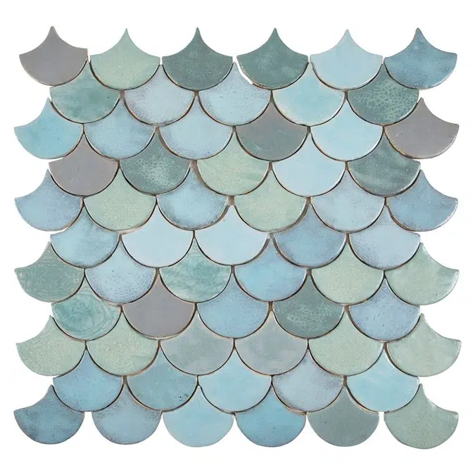 Fish scale - hand-cut tiles from the " Water" series