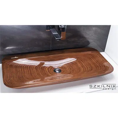 Imagem para Luxury Wooden Washbasin Alga Double}