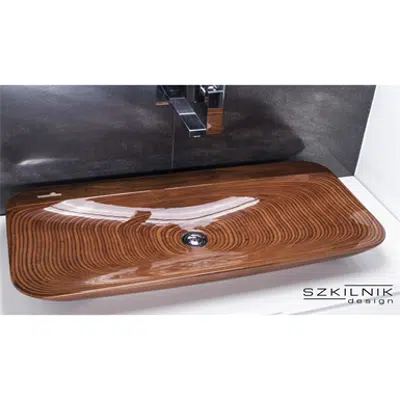 Image for Luxury Wooden Washbasin Alga Double