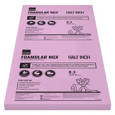 Bild für FOAMULAR® NGX™ Half-Inch-0.5x48x96-Square Edge