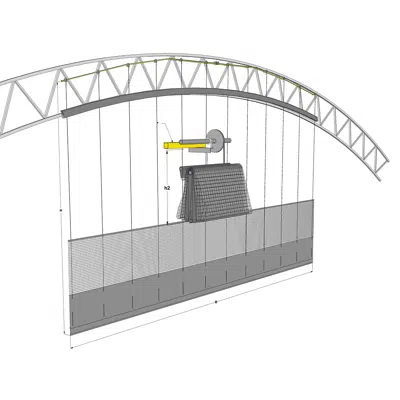 Image for Ridåvägg avdelare med nät T500 Net