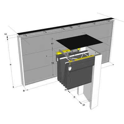 Image pour Ridåvägg ljudisolerad T1000