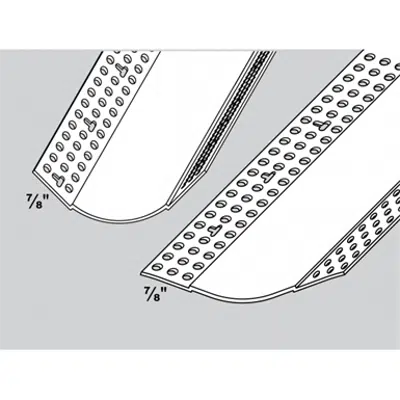 画像 1-1/2" R. Bullnose Inside Corner Bead & Splayed