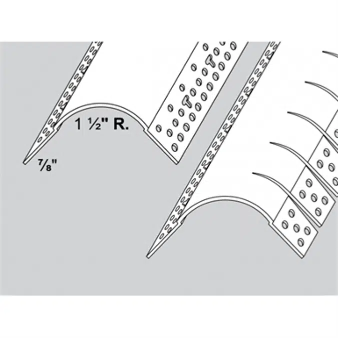 BIM objects - Free download! 1-1/2" R. Bullnose Outside Corner Bead ...