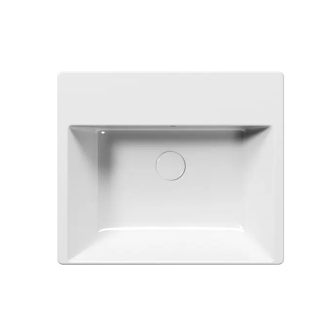 Kube X - Semi-recessed washbasin 55x47