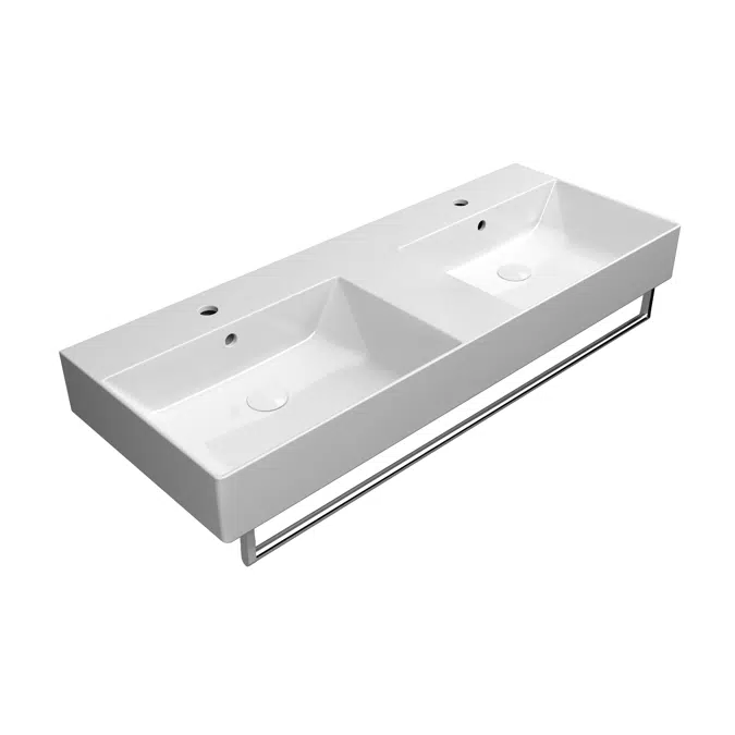 Kube X - Double sink washbasin 120x47