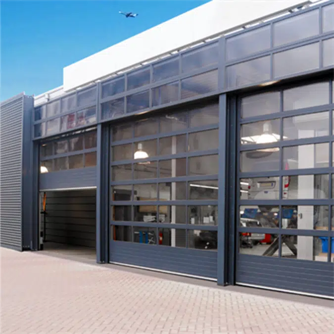 Sectional overhead door 601 - low lift - Full vision panels