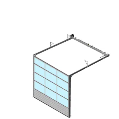 afbeelding voor Sectional overhead door 601 - low lift - Full vision panels