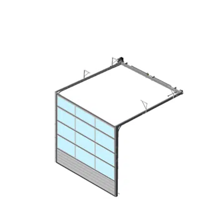 Image pour Sectional overhead door 601 - low lift - Full vision panels