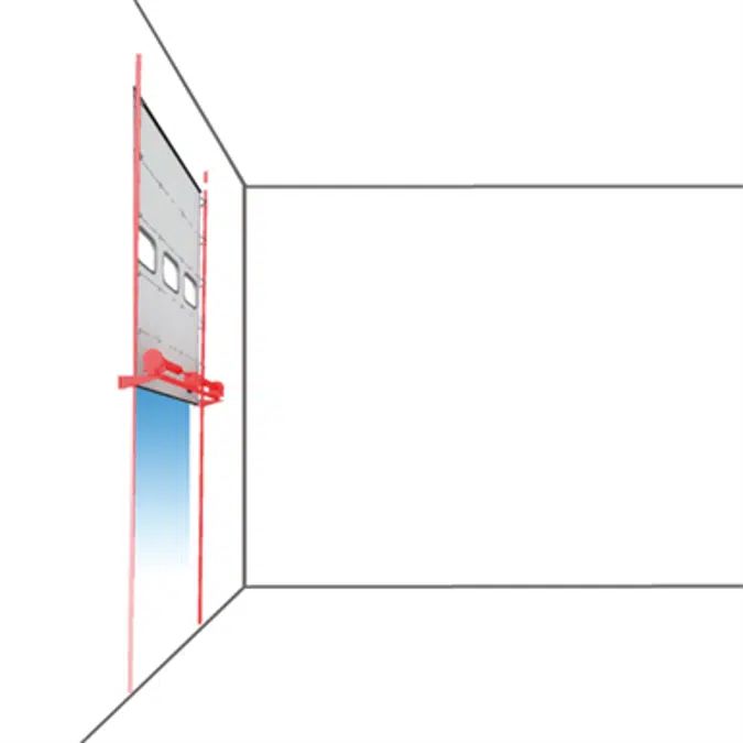 Sectional overhead door 601 - pre-assembled vertical lift - Full vision panels