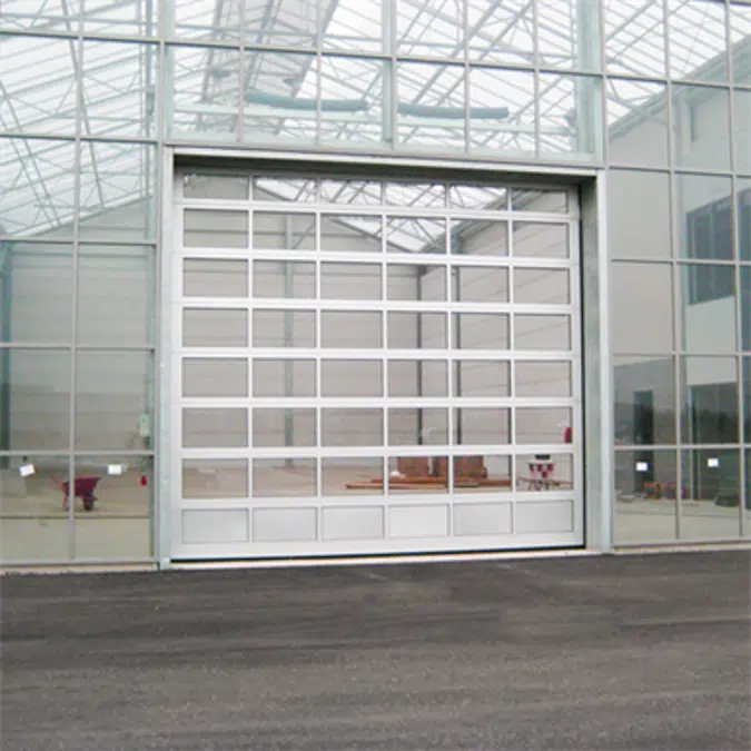 Sectional overhead door 601 - pre-assembled vertical lift - Full vision panels