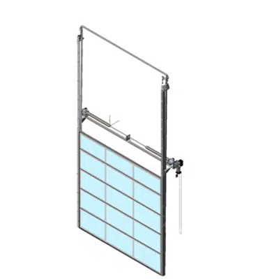 Imagem para Sectional overhead door 601 - pre-assembled vertical lift - Full vision panels}