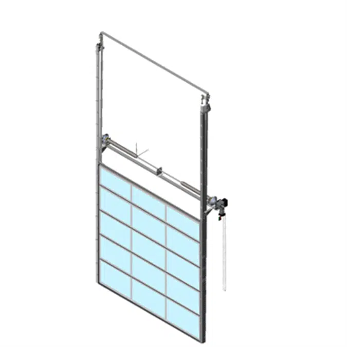 Sectional overhead door 601 - pre-assembled vertical lift - Full vision panels