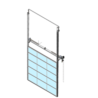 Image for Sectional overhead door 601 - pre-assembled vertical lift - Full vision panels