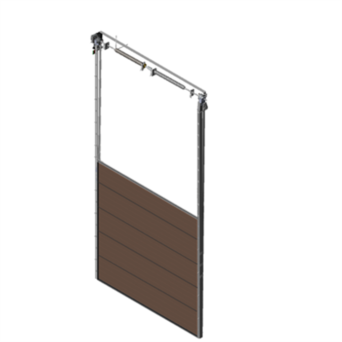 BIM objects - Free download! Sectional overhead door 601 - vertical ...