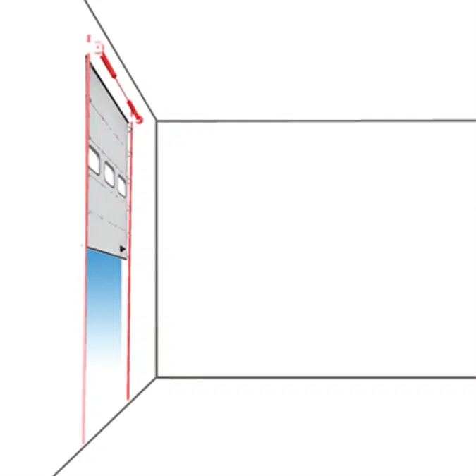 Sectional overhead door 601 - vertical lift - 80mm panels