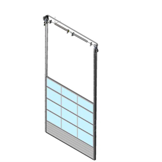 Sectional overhead door 601 - vertical lift - Full vision panels