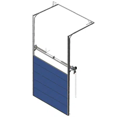 afbeelding voor Sectional overhead door 601 - pre-assembled high lift - 40mm panels