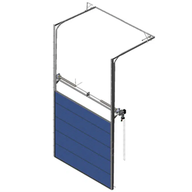 Sectional overhead door 601 - pre-assembled high lift - 40mm panels