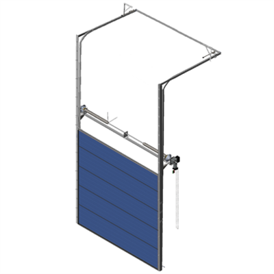 Immagine per Sectional overhead door 601 - pre-assembled high lift - 40mm panels