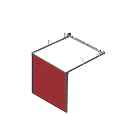 Sectional overhead door 601 - low lift - 80mm panels için görüntü