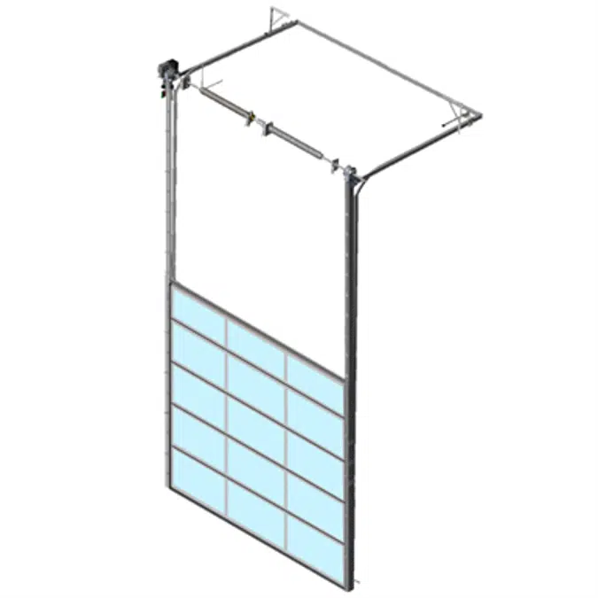 Sectional overhead door 601 - high lift - Full vision panels