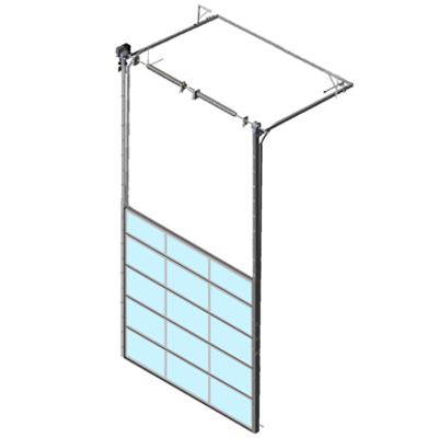 Image for Sectional overhead door 601 - high lift - Full vision panels