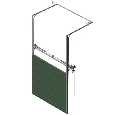 Imagem para Sectional overhead door 601 - pre-assembled high lift - 80mm panels}